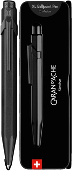 Ручка шариковая Caran d'Ache 849 XL Black Code Черная 1 мм Черный корпус в подарочном футляре (7630002360630)