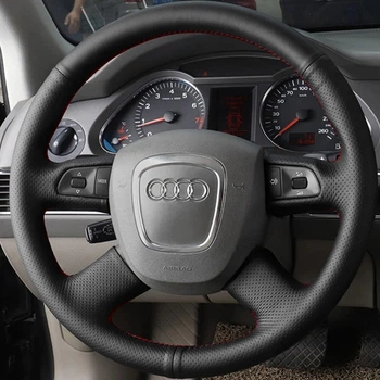 Чохол на кермо Audi A3/A4/A5/A6/Q5/Q7 2004-2012 (шкіра/перфорація) №3