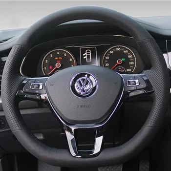 Чохол на руль VW Passat B8/Golf 7/Jetta/Tiguan 2012-2020 (шкіра/перфорація) №74