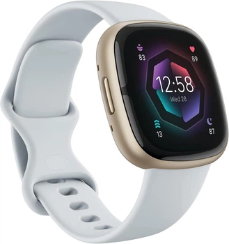 Розумний смарт-годинник Fitbit Sense 2 (Blue Mist/Pale Gold), Фітнес-трекер з GPS та ЕКГ БВ - Б/В