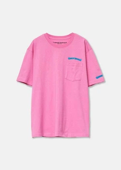 Женская футболка Chrome Hearts T-Shirt SCROLL TEE - PINK/BLUE Размер M Розовый