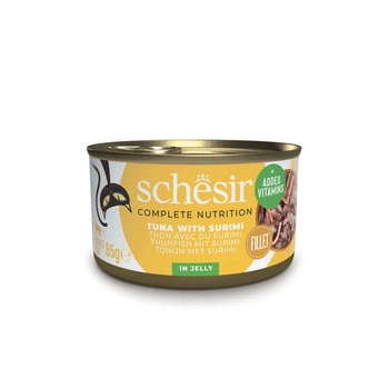 Консервы для кошек Schesir Cat с тунцом и сурими в желе 85г