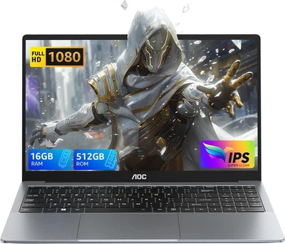 Ноутбук 15.6" AOC (AX15) Intel N97 RAM 16GB SSD 512GB Windows 11 Алюминиевый корпус (UKR) k2