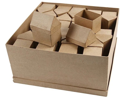 Zestaw papier-mache Creativ Company pudełka do przechowywania 40 szt 6020520 (5707167052822)