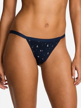 Трусики бікіні жіночі бавовняні Victoria's Secret 27189068 M Темно-сині (289779589732)