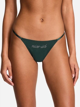 Трусики танга жіночі бавовняні Victoria's Secret 27170507 L Зелені (2889177891784)