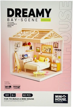 前略ミルクハウス　グッズセット売り Конструктор-румбокс Mini House Интерьер Спальня со светом 82