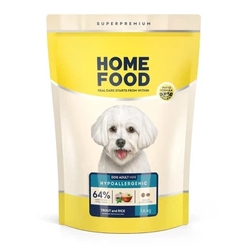 Повнораційний сухий корм для дорослих собак Home Food Dog Adult Mini Супер преміум Гіпоалергенний «Форель з рисом» 1.6 кг