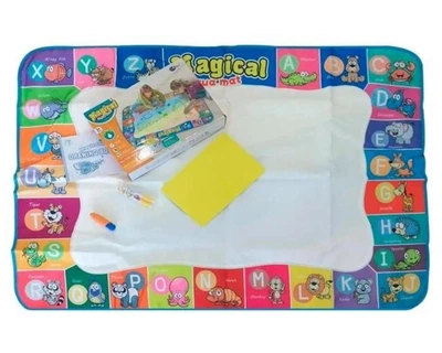 Развивающий коврик для рисования водой Magical Aqua Mat 120×90 см с маркерами
