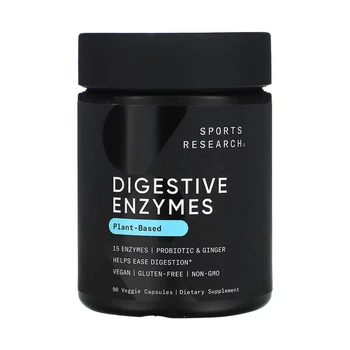 Ферменти для травлення та пробіотик Digestive Enzymes + Probiotic Sport Research, 90 капсул
