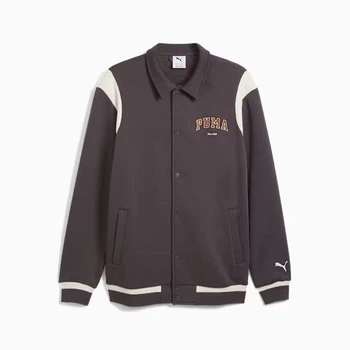 Бомбер чоловічий Varsity Track Jacket Men 692659 бавовняний на кожен день темно сірий Розмір S