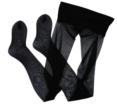 Женские безшовные колготки с заниженной талией, 5 den, One size, черные