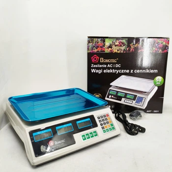 Весы торговые платформа DOMOTEC MS-228 до 50кг аккумулятор