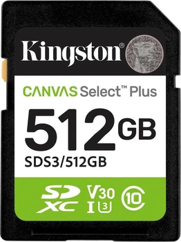 SDXC Kingston 512GB SDXC Canvas Select Plus Gen3 SDS3/512GB