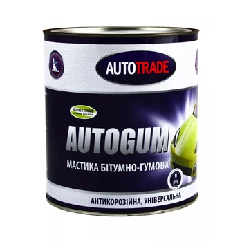Мастика битумно-резиновая для защиты от коррозии и гидроизоляция Autotrade черная банка 4,3 кг