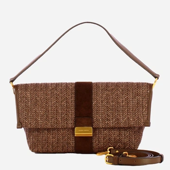 Сумка крос-боді через плече жіноча середня Gianni Chiarini BS-12246/COMM-PGLSPG-13840 Коричнева (800070354411)