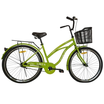 Велосипед SPARK CITY VISTA 26`` ст17 жв з кошиком салатовий