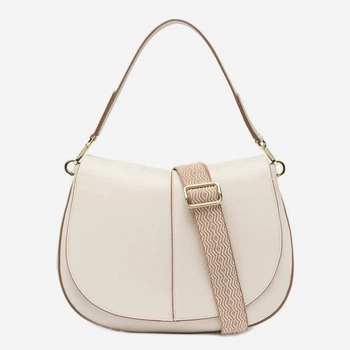 Сумка крос-боді через плече жіноча з натуральної шкіри середня Gianni Chiarini BS-6037/COMM-GRN-NAOP-3890 Молочна (800070354420)