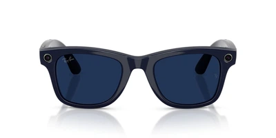 Смарт-очки Ray-Ban Meta Wayfarer Gen 2 Standard Shiny Cosmic Blue Frame / Clear Sapphire Lenses (RW4012 6628MF 50-22)