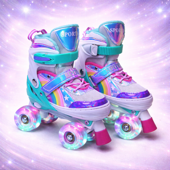 Дитячі ролики квади Scale Sports Rainbow Tiffany регульований розмір 34–37