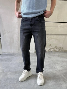 Мужские джинсы Difransel Slim Crop Fit 36 черные с потертостями