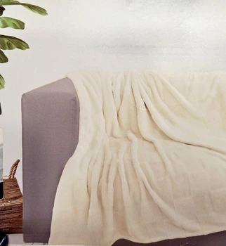 Плед флісовий полуторний Flannel Blanket 150*200 Молочний