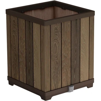 Горщик для квітів Keter Deco square planter Walnut 261033