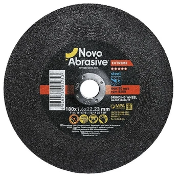 Диск зачисний 180х6,0х22,23 по металу Extreme Novoabrasive (111791)