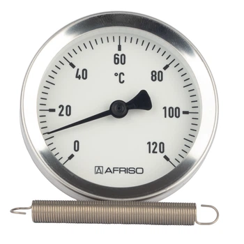 Термометр 0÷120°C, Ø63 мм, накладной, Afriso биметаллический