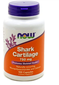 Акулячий хрящ Now (Now Foods) Shark Cartilage 750 мг 100 капсул (NOW-03270)