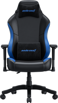 Крісло геймерське ігрове Anda Seat Luna Color Size L до 100 кг Black/Blue PVC (AD18-48-BS-PV)