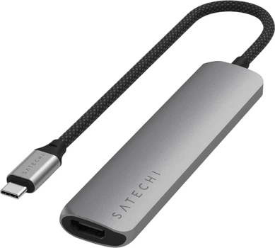 USB-хаб Satechi 6-in-1 USB-C Slim Multiport 4K Space Grey (810086361755)