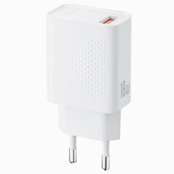 Зарядне мережеве XO L159 QC18W USB швидка зарядка для смартфонів, планшетів, плеєрів Білий
