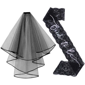 Набір аксесуарів для тематичного дівич-вечора Bride to be Honey Fashion Accessories One Size чорний (17-19)