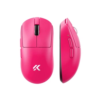 Бездротова ігрова мишка MCHOSE A7 V2 Pro Pink, 8000Hz, PAW3395, 26000DPI, 2.4G/Bluetooth/Кабель, Ultralight 59г.