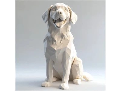 Статуетка собаки в стилі low poly. Aivory