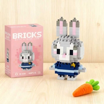 Конструктор Джуди Хоппс Розовый 164 деталей 7,4 см Bricks Judy Hopps