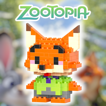 Конструктор Лис из Зверополиса Ник Уайлд 147 деталей 6,4 см Bricks Nick Wilde