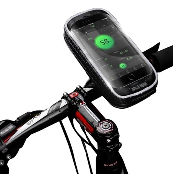 Чехол Сумка WILDMAN H16 на руль для телефона до 6.5" WILD MAN велосумка смарфтона Черная