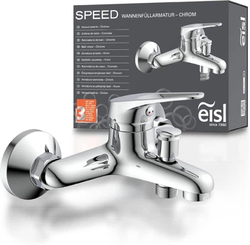 Смеситель для ванны Eisl SPEED настенный хромированный с переключателем на душ