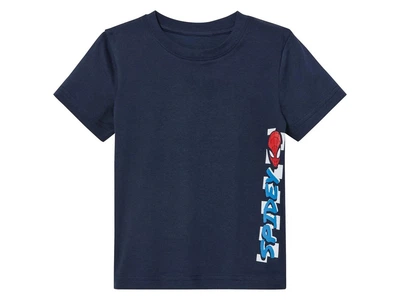Футболка хлопковая з принтом для мальчика Disney Spider Man 463976 110-116 см (4-6 years) темно-синий