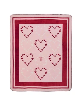 Плед розовый сердца Victoria's Secret Cozy-Fleece Blanket