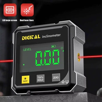 Цифровой инклинометр, перезаряжаемый уровень DIGITAL с двойным лазером