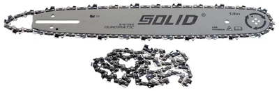 Шина Solid 14" (35 см) + цепь (2шт) для твердых пород 3/8" 26 зубов паз 1,3 мм, цепш911