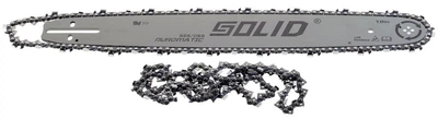 Шина Solid 18" (45 см) + ланцюг (2 шт) для твердих порід 0,325" 36 зубів паз 1,5 мм, цепш915