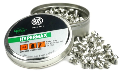 Пули RWS HyperMax (4.5мм, 0.34г, 200шт)