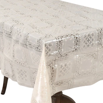 Клейонка ажурна на стіл Lace MA-5737 ПВХ рулон 1.37х20 м Бежевий