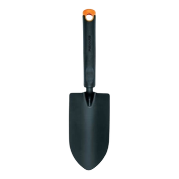 Садовий совок Fiskars Ergo зі сталі підходить для посадки рослин Чорний (1027017)