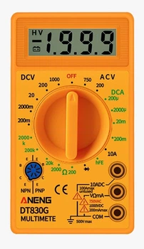 Мультиметр цифровой тестер ANENG DT830G. Желтый