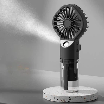 Ручной портативный вентилятор с распылением воды Small fan AND EHF-12 аккумуляторный, 4 скорости